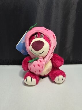 Disney Pixar Toy Story 3 Lotso Strawberry Hat Plush Clip NWT (DR)